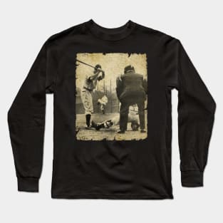 Hank Greenberg Faces Off Against Bob Feller, 1939 Long Sleeve T-Shirt